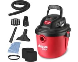 Compacte Nat-en Droog Stofzuiger 7,6 L met Opvouwbare Handgreep en Multifunctionele Accessoires