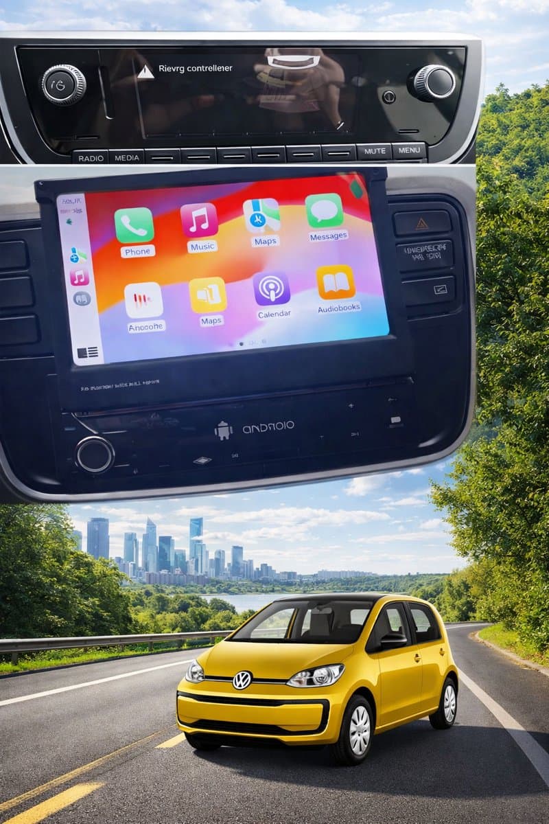 ADIVOX T2 7 inch inklapbaar Display geschikt voor VW Up!/Seat Mii/Skoda Citigo Android 15 CarPlay/Auto/Wifi/RDS/DSP/NAV/5G — afbeelding 1