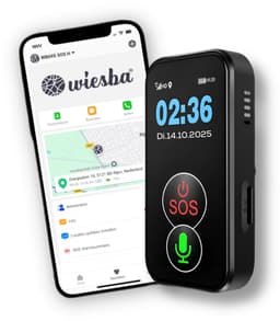 Wiesba WB61S - Personenalarmering - GPS Alarmknop Ouderen - GPS SOS-knop senioren - Alarm ouderen - GPS SOS-knop Alzheimer - Valdetectie — thumbnail 1