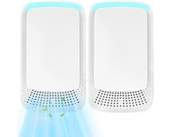 Luchtreiniger Met Negatieve Ionen, Plug-in Draagbare Luchtreiniger, Kleine Ionisator, Luchtreiniger Zonder Filter Voor Slaapkamer, Badkamer, Toilet, Wit (2 Stuks)