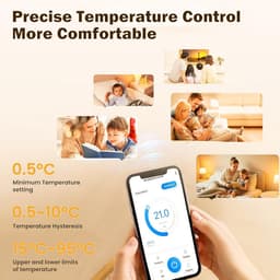 Slimme Wifi Thermostaat voor Vloerverwarming en Gasboiler - Programmeerbaar — thumbnail 4
