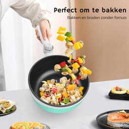 VIN® Hotpot Electrisch Chinees – Kaasfondue Pan Elektrische Multipan – Multifunctioneel 1.7L - Chinese Fondue 200/600Watt – Saute Pan – Friteuse – Hete Pan- Stomer – Langzame Kookplaat – Gemakkelijk Schoon te Maken - Groen — thumbnail 7