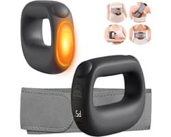 Deep tissage shock muscle massage gun: met verwarmingsfunctie, instelbare intensiteit en snelheid, super stil, usb-c oplaadondersteuning-zwart