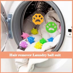 4 Stuks Wasmachine Haarvanger en 5 Wasmachine Pluizenballen voor Dierenhaar en Pluisverwijdering — thumbnail 5