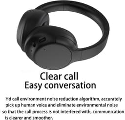 Draadloze Bluetooth-koptelefoon, draadloze over-ear Bluetooth-koptelefoon, draadloze koptelefoon met actieve ruisonderdrukking, draadloze Bluetooth-koptelefoon met microfoon. — thumbnail 2