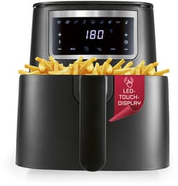 GOURMETmaxx 4L Airfryer heteluchtfriteuse met touchscreen 9 functies 8 programma’s – minibakoven, bijna zonder olie braden, spijltjes geschikt voor afwas — thumbnail 1