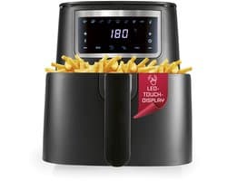 GOURMETmaxx 4L Airfryer heteluchtfriteuse met touchscreen 9 functies 8 programma’s – minibakoven, bijna zonder olie braden, spijltjes geschikt voor afwas