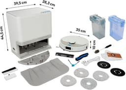 MEDION Robotstofzuiger met 3-in-1 afzuigstation, lasernavigatie en dweilfunctie X55 SW+ (10.000 Pa zuigkracht, roterende moppen, kruislasertechniek) — thumbnail 6