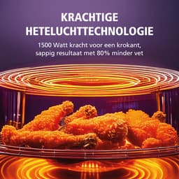 Brabantia Airfryer XL - 4 liter - Digitaal Touchscreen - 8 Kookprogramma's - Tot 4 Personen - PFAS-Vrij - 80ºC tot 200ºC - 1700 Watt - BBEK1134 — thumbnail 6