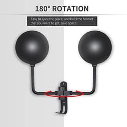 Helm Muurbevestiging voor Motor- en Fietshelmen - 180 Graden Rotatie met 2 Haken - Accessoires voor Jassen en Hoeden — thumbnail 4