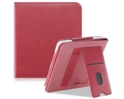 Beschermhoes voor 7 inch e-reader met standaard en polsband - Rood