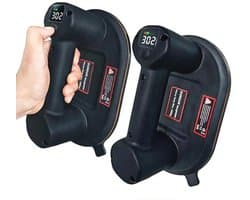 Set van 2 krachtige accustofzuigers met automatische zuignapfunctie voor tegels