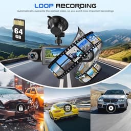 Mini-dashcam met 4 lenzen en 2K-resolutie voor voertuigen — thumbnail 3