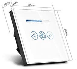 Wandlamp Ventilator Snelheidsregelaar - Touch Schakelaar EU Standaard 110-250V — thumbnail 4