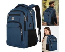 OKWISH Reistassen - Rugzak, Laptop Rugzak, Travel Rugzak, Grote Capaciteit Rugzak, 20 Inch Rugzak, Lichtgewicht Grote Capaciteit Rugtas, Backpack Voor Werk En Reizen, Met Veel Vakken, Blauw, Oxford-Stof