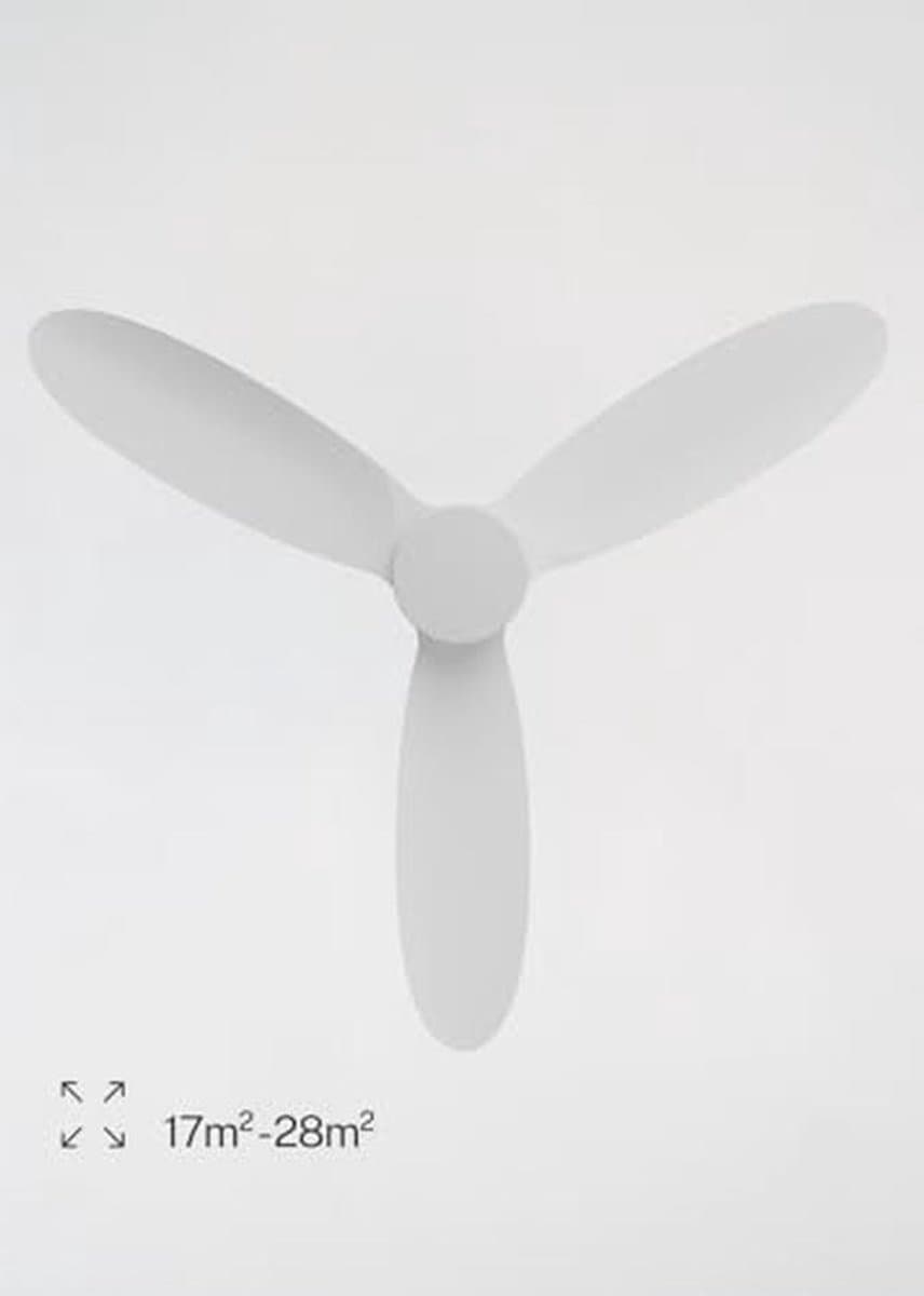 Stille Plafondventilator met Afstandsbediening en LED Verlichting - 132 cm - 6 Snelheden - Programmeerbaar — afbeelding 1