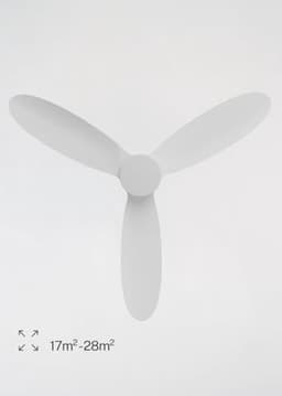 Stille Plafondventilator met Afstandsbediening en LED Verlichting - 132 cm - 6 Snelheden - Programmeerbaar — thumbnail 1