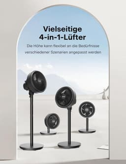 Krachtige Staande Ventilator 45 cm Zwart - Verstelbaar — thumbnail 3