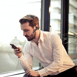 Gigicial Bluetooth-hoofdtelefoon - Hoofdtelefoon met ruisonderdrukking - Met Bluetooth 5.1 en CVC 8.0-ruisonderdrukkingstechnologie voor snellere verbindingssnelheden - Eén paar - Geschikt voor kantoor en reizen - Zwart — thumbnail 4