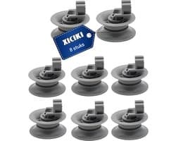 Universele Vaatwasserkorf Wieltjes – 30 mm Diameter × 25 mm Hoogte – 8 Stuks – Geschikt Voor Veel Standaard Vaatwassers – Wit