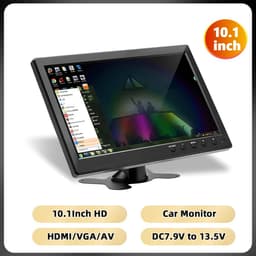 Milova Mini-monitor - 10.1 inch HD LCD-scherm - HDMI VGA AV USB BNC en DC 12V. invoer - Automonitor - Ondersteuning desktop - Secundair scherm — thumbnail 5