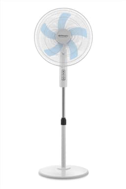 Stijlvolle Staande Ventilator met 3 Snelheden, Draaibare Kop en Hoogteverstelling - 45 W, Wit — thumbnail 4