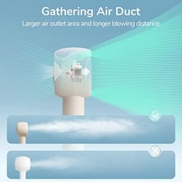 Mini draagbare ventilator zonder bladen - krachtige en veilige handventilator met 5 snelheden, USB-oplaadbaar, 16 uur koeltijd, ideaal voor reizen en cadeaus — thumbnail 5