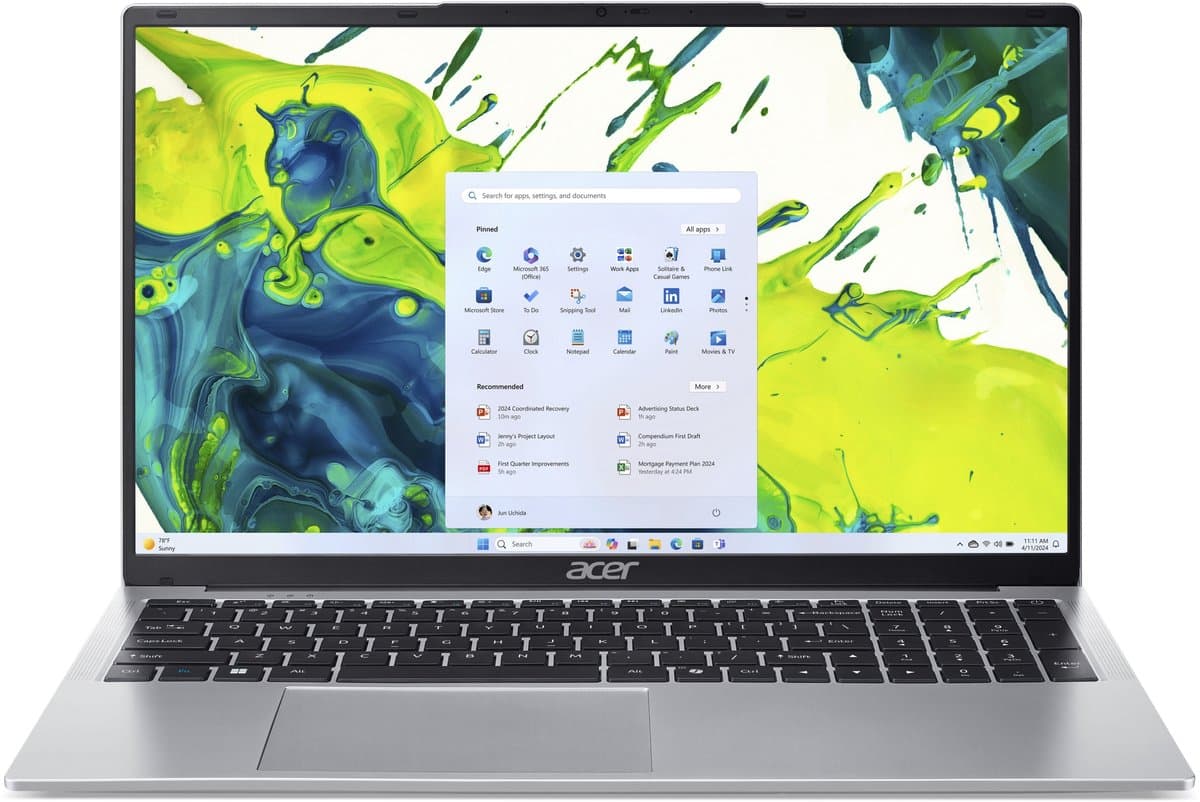 Aspire Lite AL17-31P-33UA - Laptop - 17 inch - Core 3 - 16GB - 512GB SSD - Zilver — afbeelding 1
