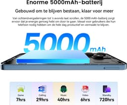 Blackview WAVE 9C Smartphone - 4G Dual SIM - 12 RAM 128GB ROM - Octa Core - 6.56 inch - Android 15 - 32GB TF kaart - Ringhouder Telefoonhoesje - Blauw — thumbnail 14