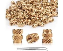 100 Stuks M3 Draadinzetstukken voor 3D Printen - Schroefdraadmoeren voor Kunststof Onderdelen