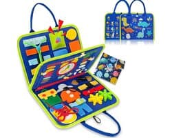 Montessori Speelbord Dinosaurus-Thema 18-in-1 Activiteiten Educatief Voor Jongens Model Rugzak