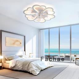 Moderne Plafondlamp met Ventilator en Dimbaar LED Licht - 6 Snelheden en Afstandsbediening — thumbnail 3