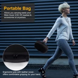 Draagtas voor Meta Quest 3 VR Headset en Gaming Controller - Waterdichte en Schokbestendige Hard Case met Opbergruimte — thumbnail 2