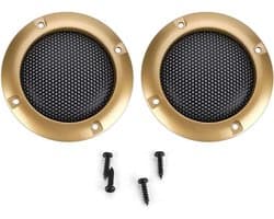 Luidsprekerrooster 2 inch beschermrooster voor speakerset - decoratief cirkelvormig ontwerp - set van 2