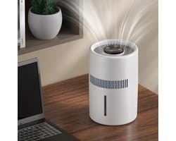 Luchtreiniger en luchtbevochtiger in één, stille slimme luchtbevochtiger met een inhoud van 3 liter, geschikt voor woningen en kinderkamers.