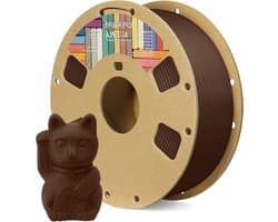 Matte 1.75mm 3D Printer Filament 1kg Cardboard Spool - Dimensional Accuracy +/- 0.02mm - Matte Chocolate