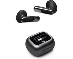 JBL Live Flex 3 - Draadloze Noise Cancelling Oordopjes - Oortjes Draadloos - Smart Charging Case met Display - Bluetooth - Open-fit - 50 uur batterij - Zwart