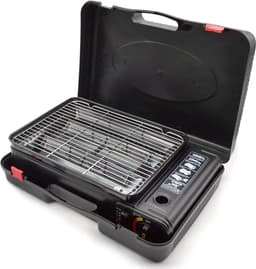 Draagbare cassettegrill - Campingbarbecueset met grillrooster en gasbrander — thumbnail 2