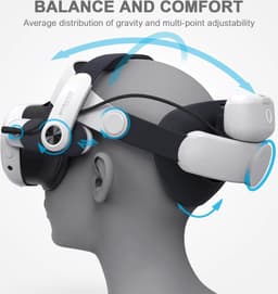 BOBOVR M3 Pro Verstelbare VR-hoofdband met 5200mAh-batterij voor Meta Quest 3S / Quest 3 - Magnetische batterij, USB-C en honingraatpads inbegrepen — thumbnail 3