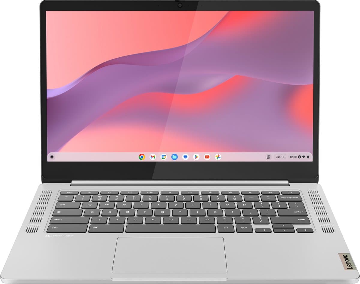 Lenovo IdeaPad Slim 3 Chrome 14M868 MediaTek Kompanio 520 Chromebook 35,6 cm (14") Full HD 8 GB LPDDR4x-SDRAM 128 GB eMMC Wi-Fi 6 (802.11ax) ChromeOS Engels Grijs — afbeelding 1