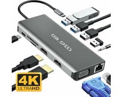 Cor.Speed 12-in-1 USB-C Docking Station - Dual HDMI - Space Grey