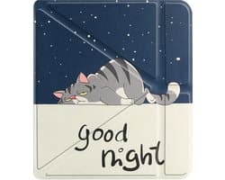 Hoesje Geschikt voor Kobo Libra Colour Hoes Book Case Trifold - Hoes Geschikt voor Kobo Libra Colour Hoesje Book Cover - Kat