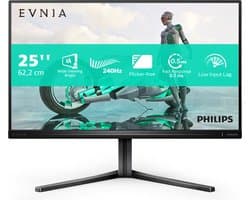 Philips Evnia 5000 series 25M2N3200W - Full HD Gaming Monitor - Ergonomische Stand - 240hz - 25 inch — thumbnail 1