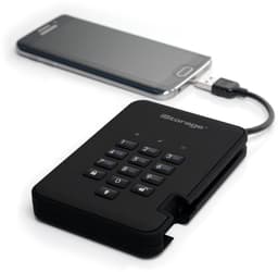 iStorage diskAshur 2 - externe harde schijf - 5000 GB - Cijfercode - Zwart — thumbnail 2