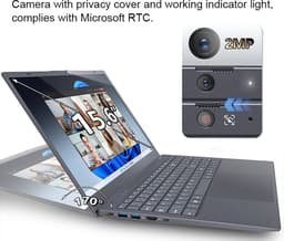 Omiximo Laptop 15.6 inch Full HD - Intel N95 -12 GB - 256 GB - Windows 11 Pro — thumbnail 3