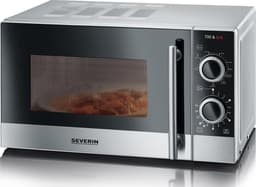 Severin MW 7874 Magnetron met Grillfunctie – 20L – 700W Magnetron – 900W Grill – 9 Vermogensstanden – Zwart/Zilver — thumbnail 1