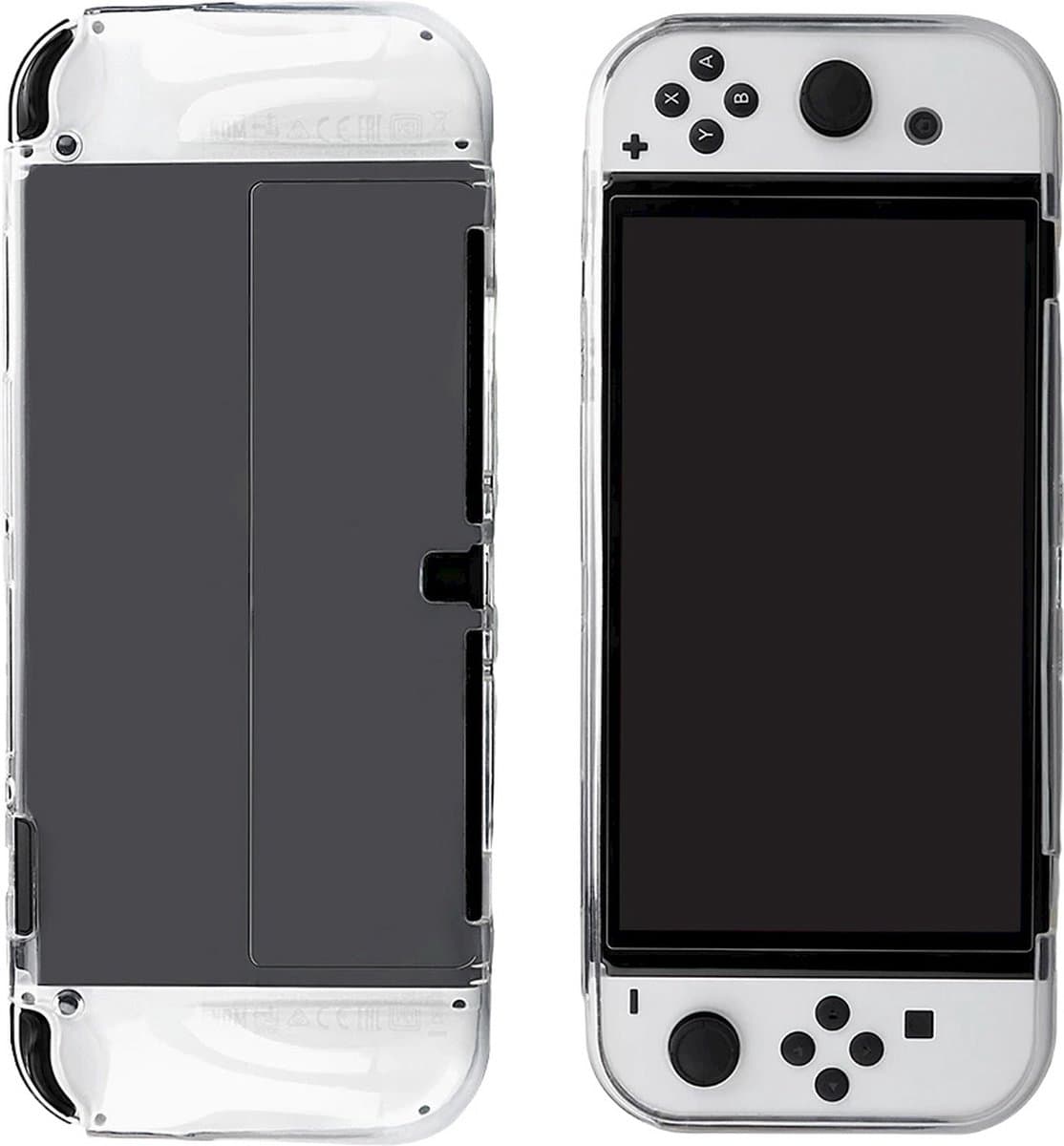 Hoes Geschikt voor Nintendo Switch OLED Case Hoesje Schokproof - Bescherm Hoes Geschikt voor Nintendo Switch OLED Hoes Hard Cover - Transparant — afbeelding 1