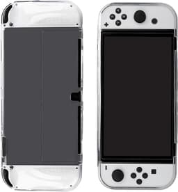Hoes Geschikt voor Nintendo Switch OLED Case Hoesje Schokproof - Bescherm Hoes Geschikt voor Nintendo Switch OLED Hoes Hard Cover - Transparant — thumbnail 1