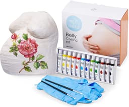 Chuckle Gipsbuik Afdruk Pakket voor Zwangere - inclusief Gipsverband/Gipsrollen & 12 Kleuren Verf - Ideaal Kraamcadeau/Babycadeau — thumbnail 1