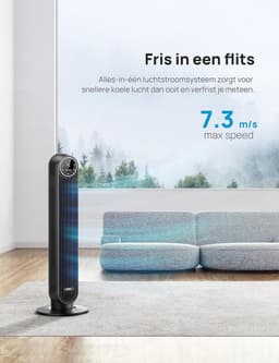 Fan met afstandsbediening, Quiet Cooling Fan, 90° Oscillating Fan met 4 snelheden, 4 modi, 8 uur timer, Stand Fans — thumbnail 5